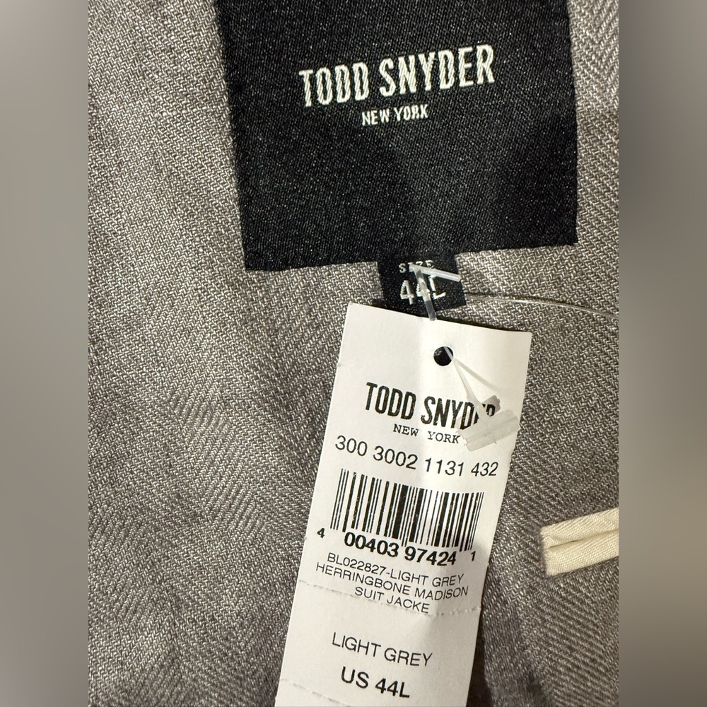 Todd Snyder Light Grey Herringbone Madison Suit Jackie NWT 100% Linen - Picture 9 of 13